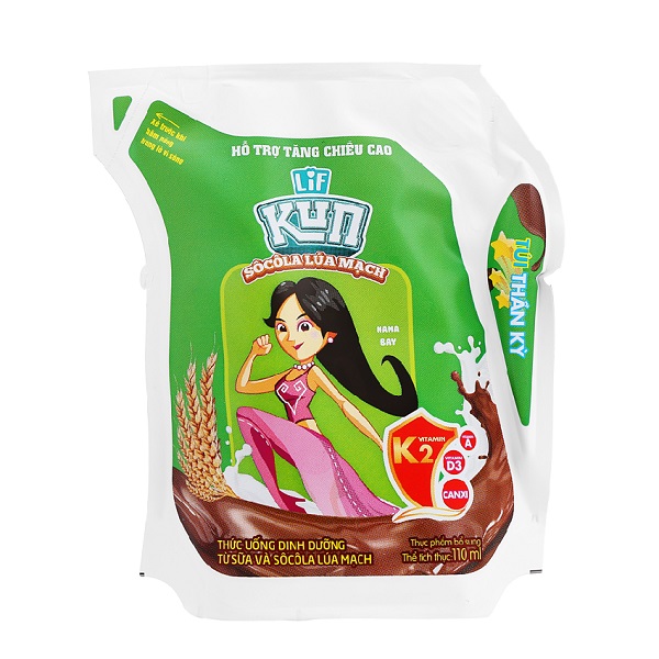 Sữa Kun Socola Lúa Mạch Túi 110Ml
