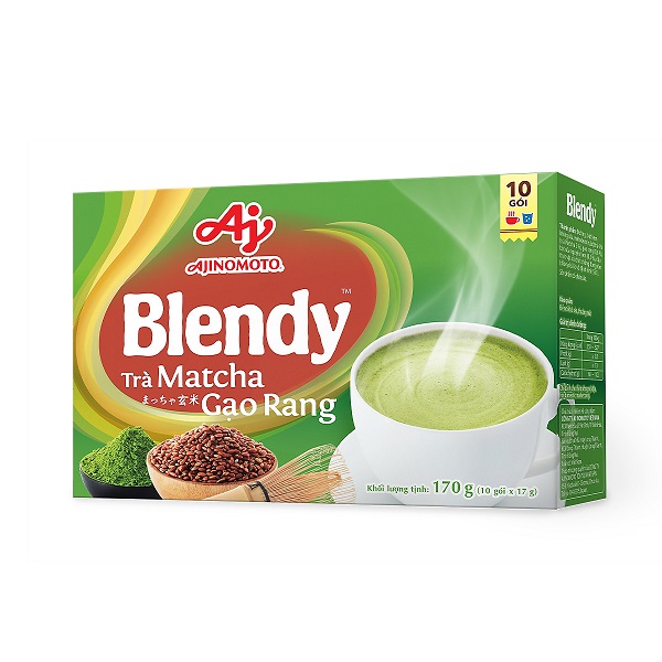 Trà Sữa Blendy Matcha Gạo Rang Hộp 10 Gói X 17G