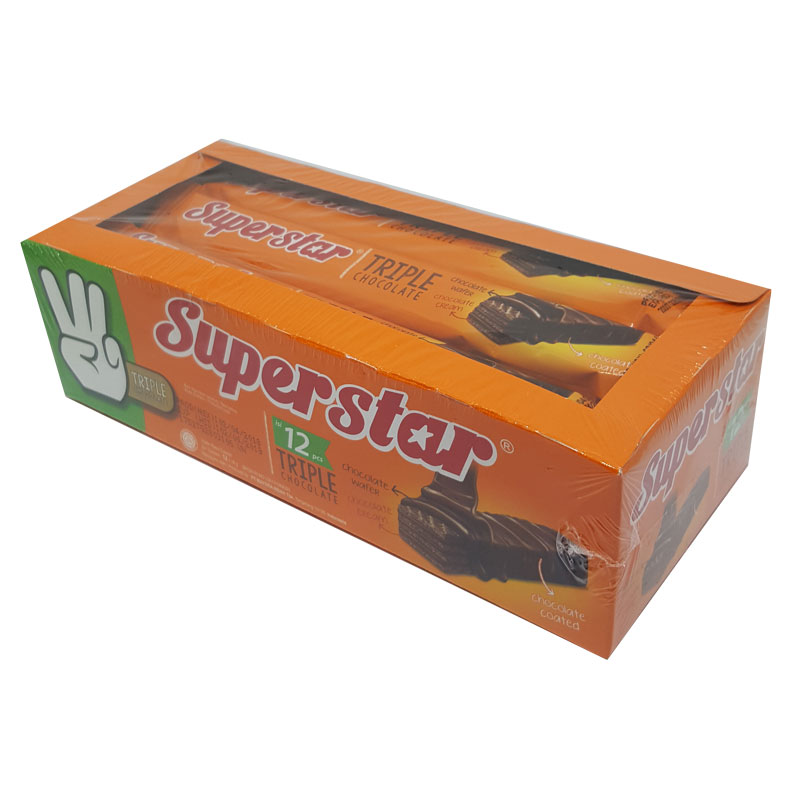 Bánh Xốp Superstar Chocolate 216G (12X18G)