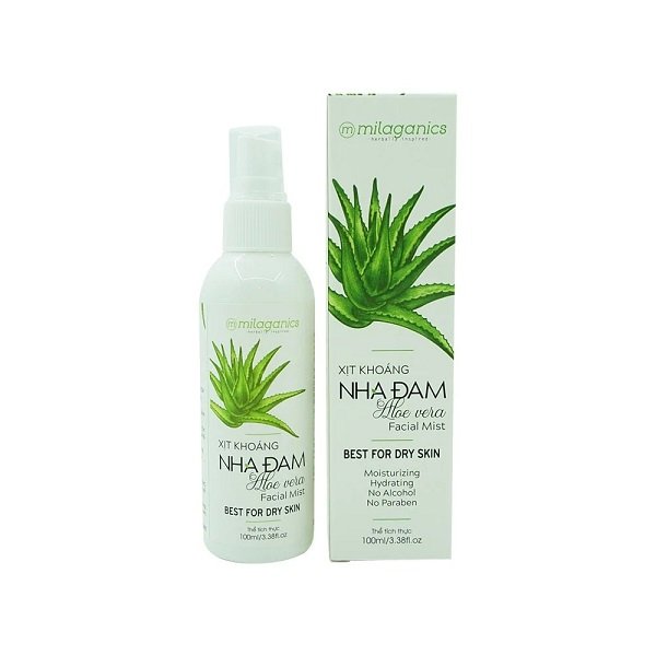 Xịt Khoáng Nha Đam Milaganics 100Ml (Wn)