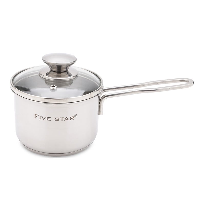 Quánh Inox Nắp Kiếng 16 - 3 Đáy Fivestar