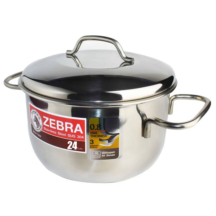 Nồi Inox Zebra 304 3 Đáy Extreme Infinity 24Cm 6.2L