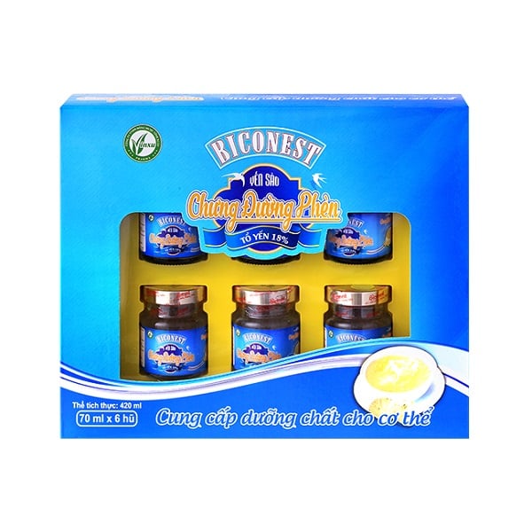 Hộp Yến Sào Chưng Đường Phèn Vĩnh Xuân 70Mlx6