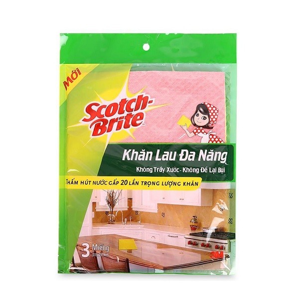 Gói 3 Khăn Lau Đa Năng Scotch Brite 3M 315 X 257Mm