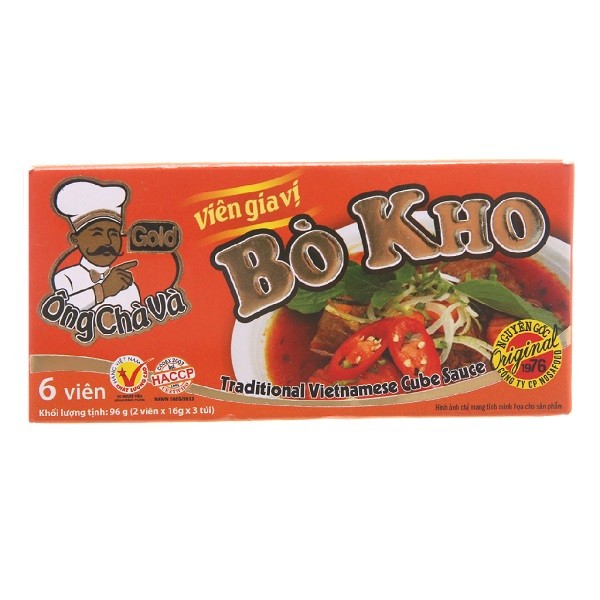 Viên Gia Vị Ông Chà Và Gold Vị Bò Kho 96G