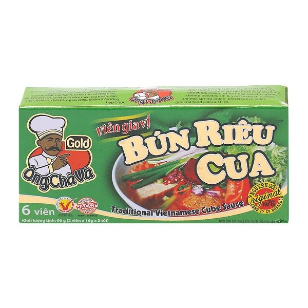 Viên Gia Vị Ông Chà Và Gold Vị Bún Riêu Cua 96G