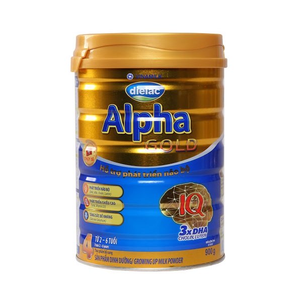 Sữa Bột Dielac Alpha Gold Iq Step 4 Hộp Thiếc 900G (Dánh Cho Bé Từ 2 Đến 6 Tuổi)