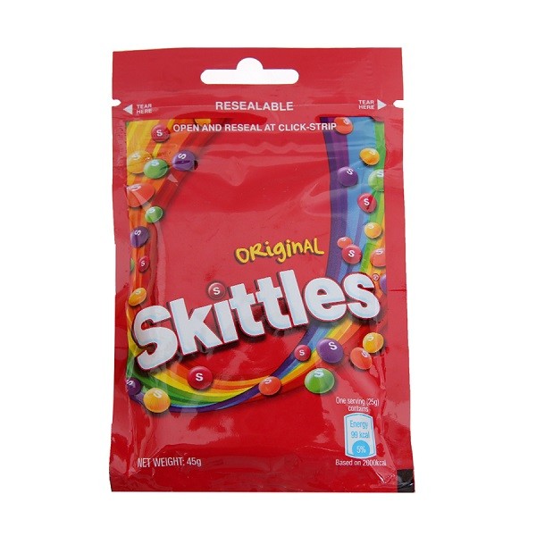 Kẹo Skittles Original Túi Zipper 45G