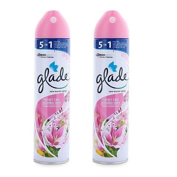 Lô 2 Xịt Phòng Glade Tuyệt Tác Hương Hoa 280Ml
