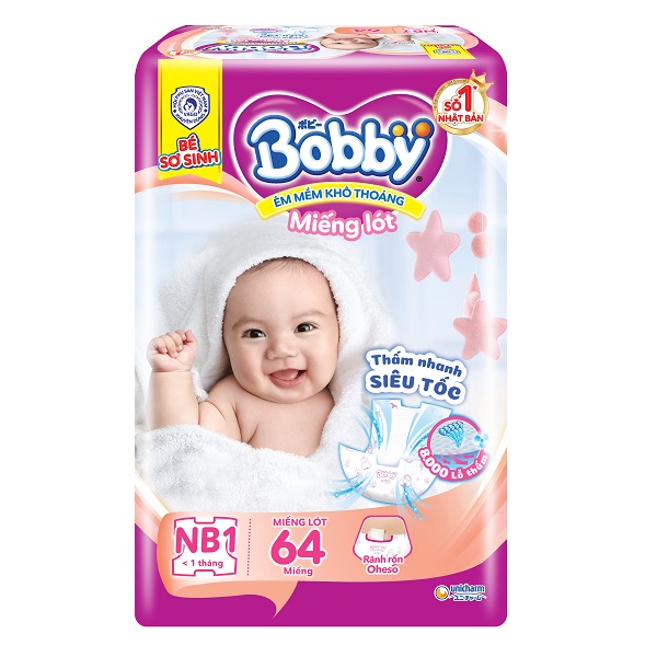 Miếng Lót Bobby Newborn 1 - 64 Miếng