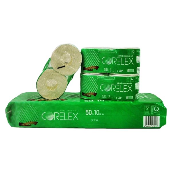 Giấy Vệ Sinh Corelex Cao Cấp 10 Cuộn 2 Lớp 50M