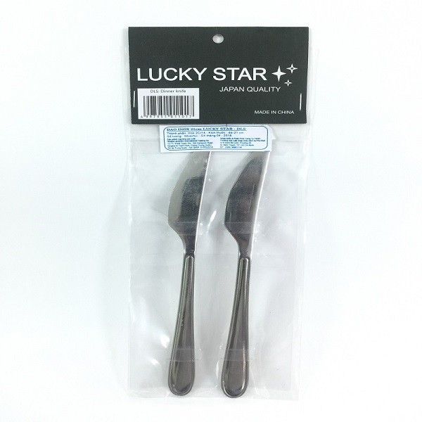 Dao Ăn Inox 21Cm Lucky_Star, Vĩ 2 Cái Dls