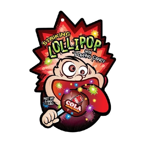 Kẹo Nổ Striking Lollipop Hương Cola 13, 8G