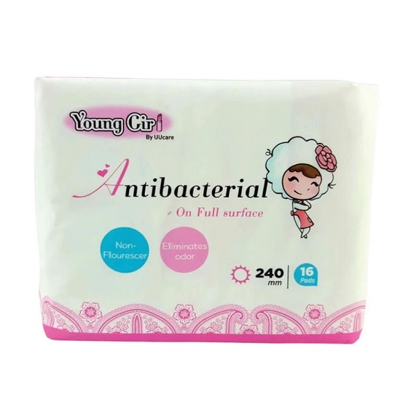 Băng Vệ Sinh Uucare Young Girl Kháng Khuẩn 16 Miếng 24Cm