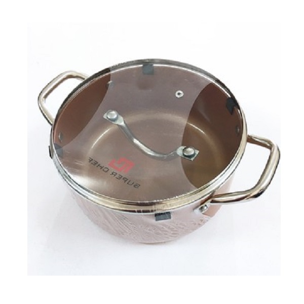 Nồi Nắp Kính Super Chef Tráng Men Từ 26Cm Sc_S2026
