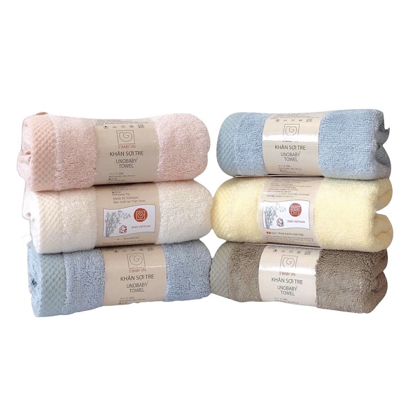 Khăn Mặt Sợi Tre Unobaby/02 28X50Cm 70G