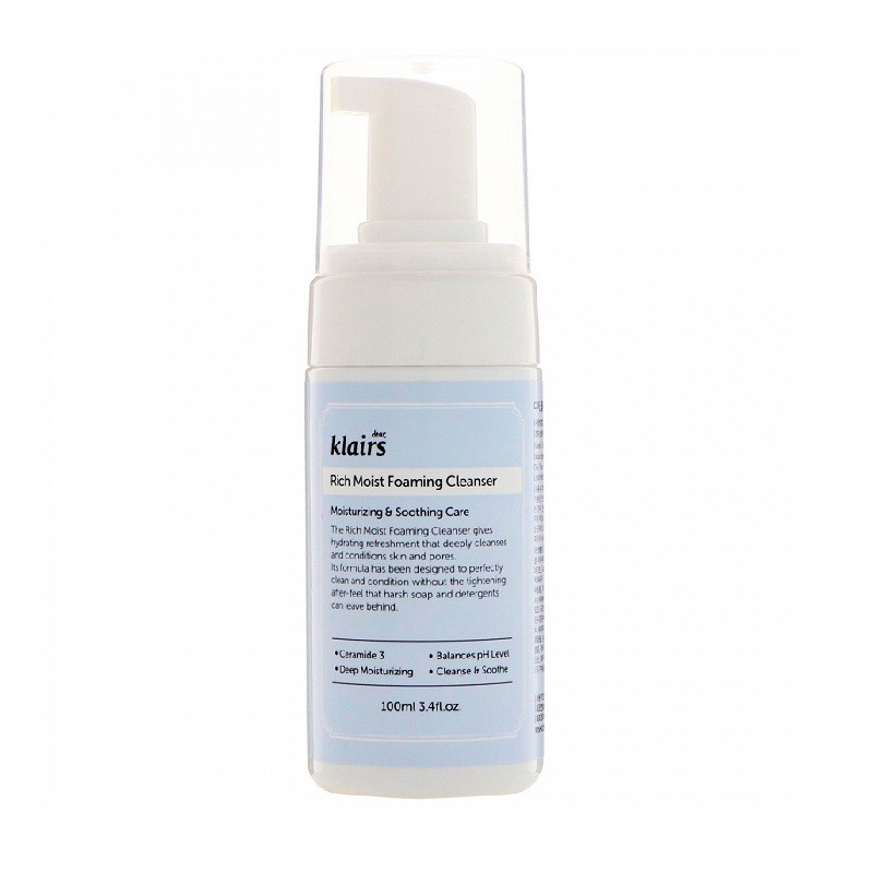 Sữa Rửa Mặt Klairs Dạng Bọt Dưỡng Da 100Ml