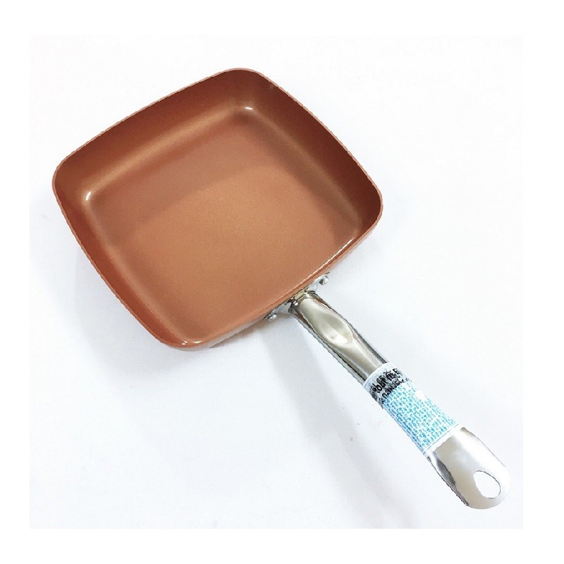 Chảo Vuông Super Chef Tráng Men Đáy Từ 24X24Cm S
