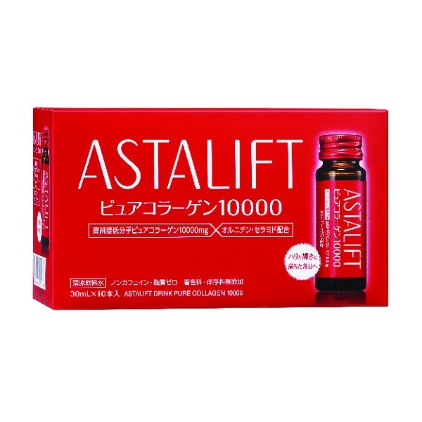 Nước Uống Bổ Sung 10, 000Mg Collagen Tinh Khiết Dạng Nước Astalift Drink Pure Collagen 10, 000Mg Hộp 30Ml X 10 Chai