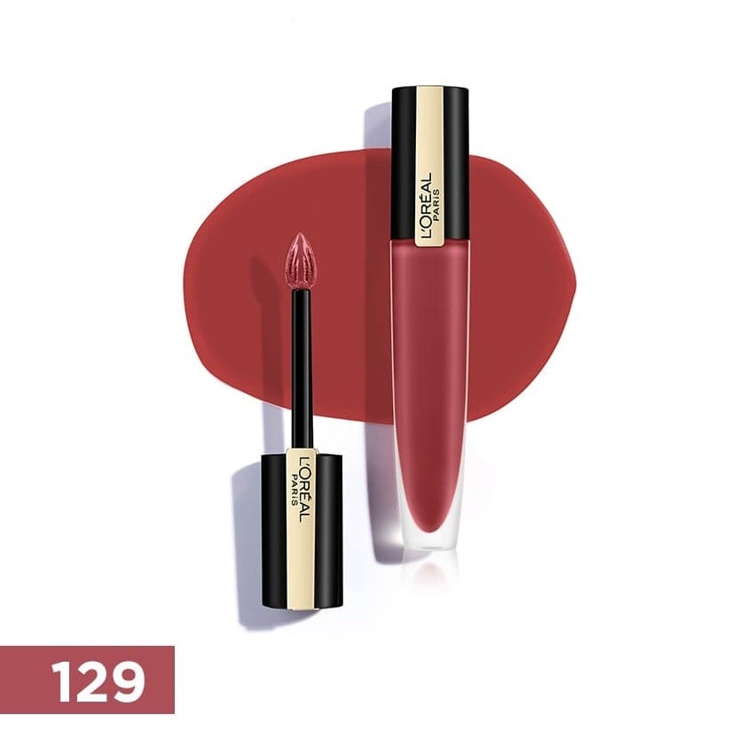 Son Kem Lì L’oreal Signature 129 Đỏ Hồng Đất 7Ml (Store 5871, 5873)