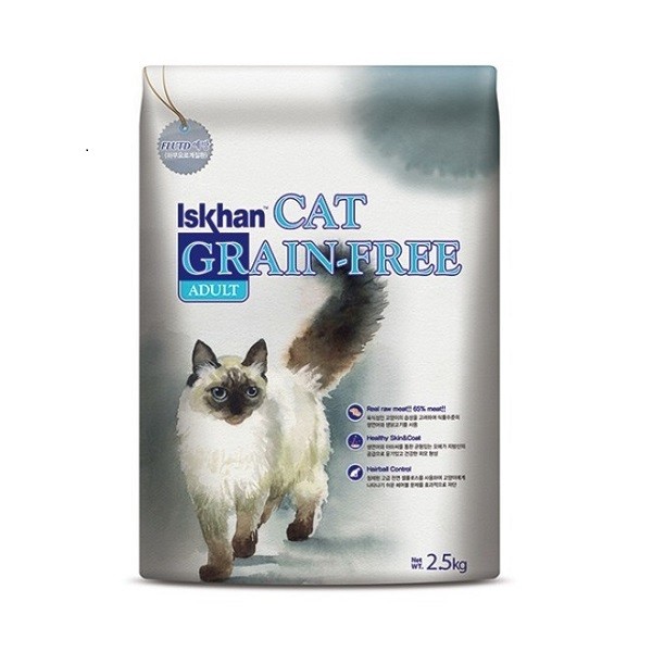Thức Ăn Hạt Mèo Lớn Iskhan Grain Free 2.5Kg