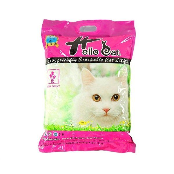 Cát Vệ Sinh Mèo Hello Cat Mùi Hoa Hồng 10L/7Kg