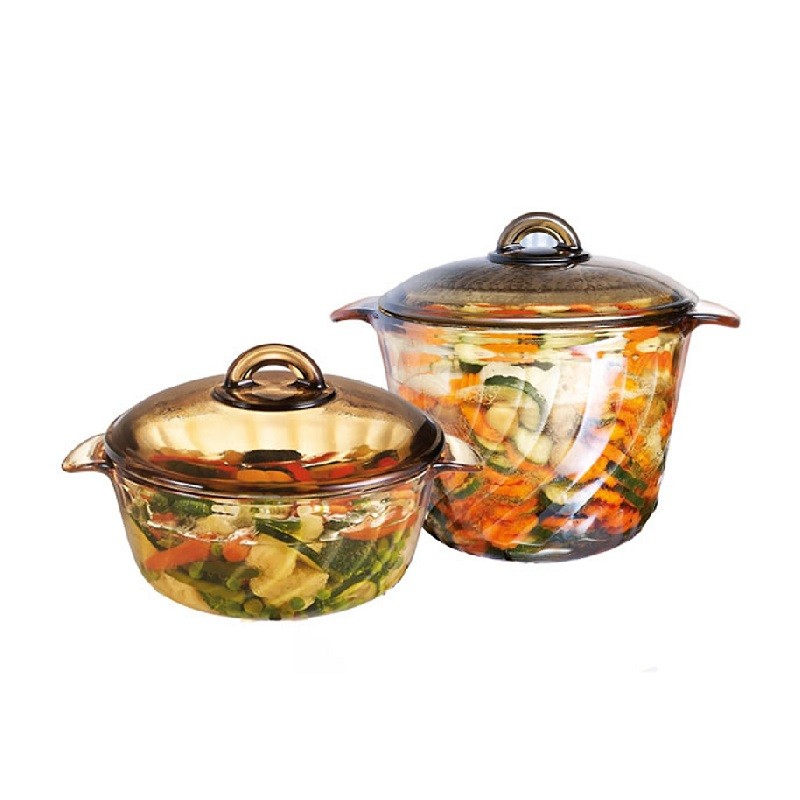 Bộ Nồi Thủy Tinh Luminarc Amberline Trianon 2.5L, 3.5L