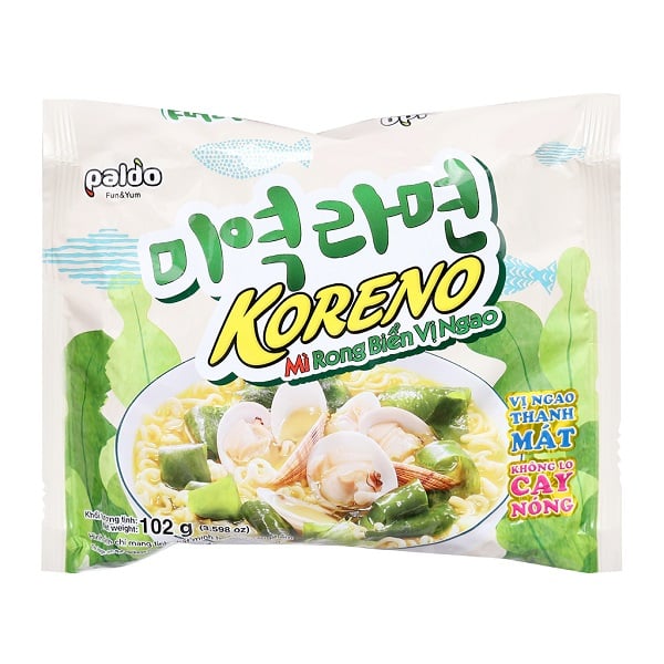 Lốc 4 Mì Koreno Rong Biển Vị Ngao 102G