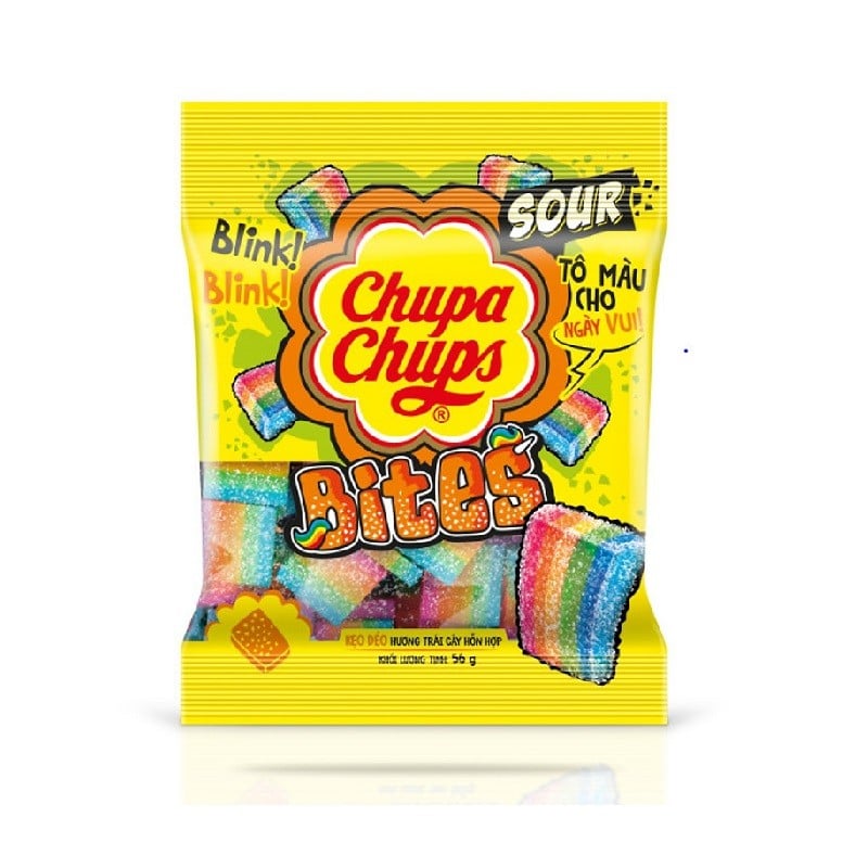Kẹo Dẻo Chupa Chups Sour Bites Gói 56G