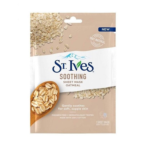 Mặt Nạ Dưỡng Da Mềm Mịn St.ives Soothing Sheet Mask Oatmeal 26Ml