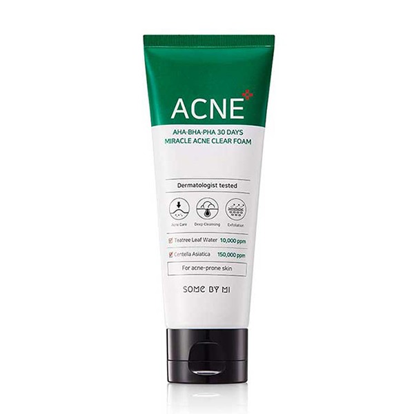 Sữa Rửa Mặt Tạo Bọt Trị Mụn Some By Mi Aha - Bha - Pha 30 Days Miracle Acne Clear Foam 120Ml