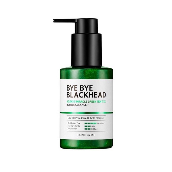 Sữa Rửa Mặt Sủi Bọt Trị Mụn Đầu Đen Some By Mi Bye Bye Blackhead 30 Days Miracle Green Tea Tox Bubble Cleanser 120Ml
