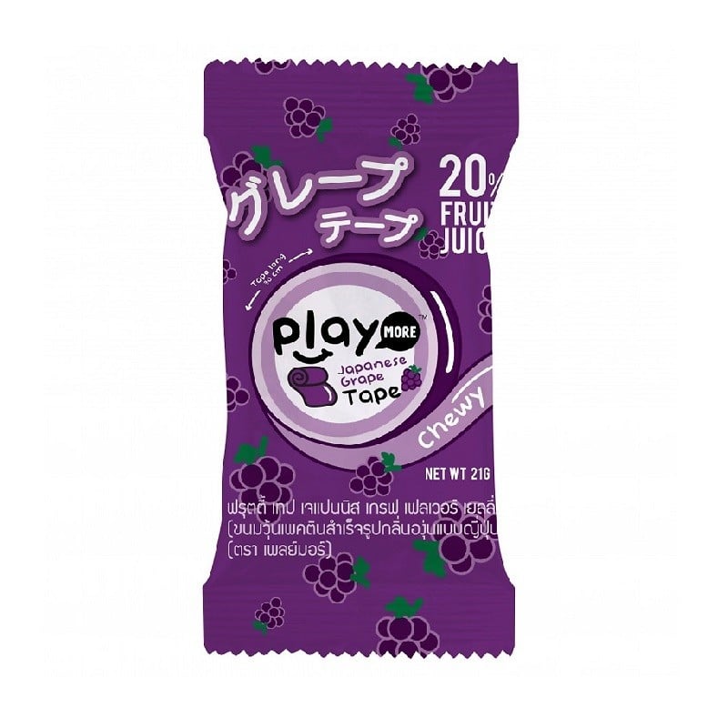 Kẹo Dẻo Cuộn Playmore Vị Nho Nhật 21G