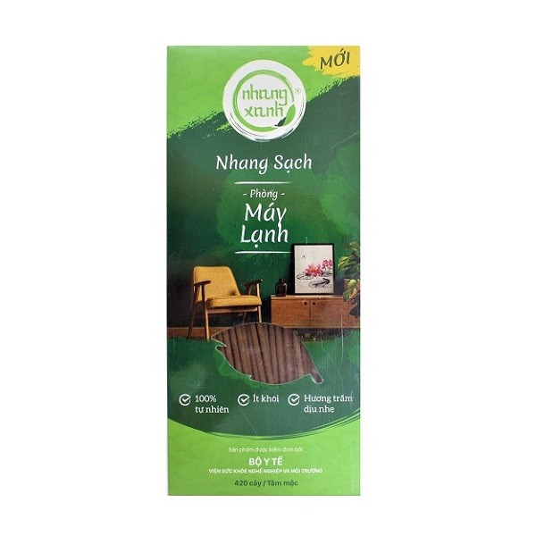 Nhang Xanh Trầm Hương Máy Lạnh Hộp 20Cm 300G
