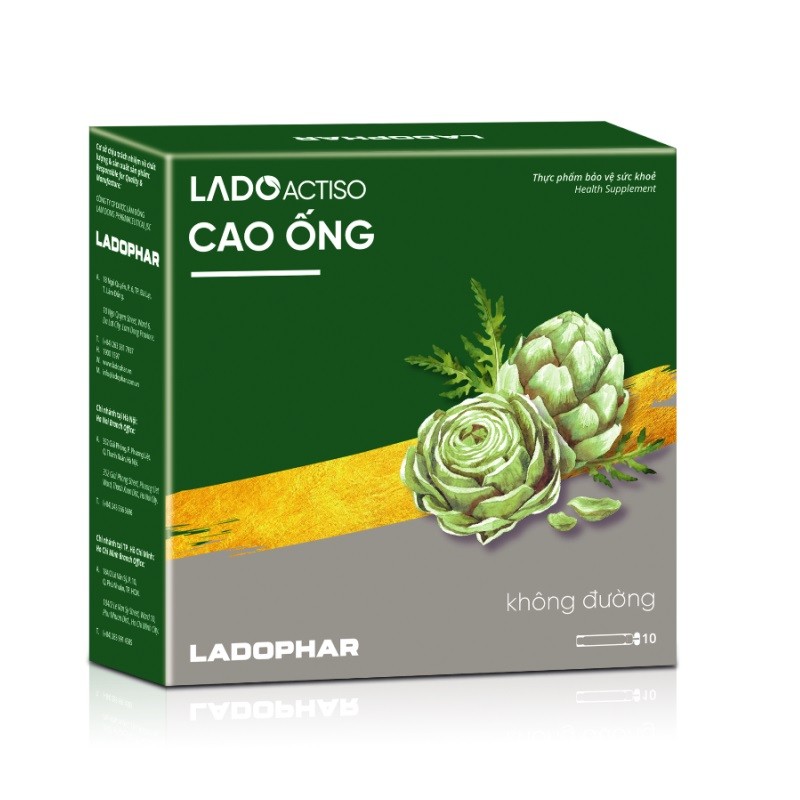 Hộp 10 Cao Actiso Ladophar Không Đường 10Ml