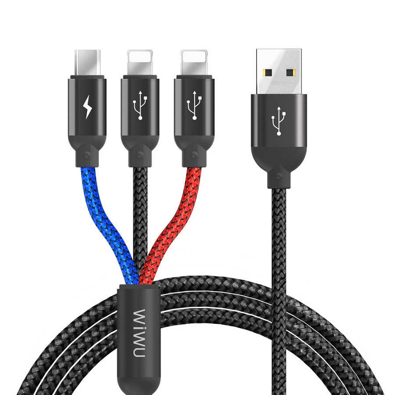 Cáp Sạc Wiwu Dual Lightning - Micro Yz - 100