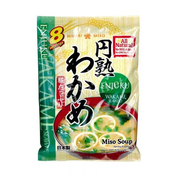 Súp Miso Rong Biển Wakame Ăn Liền Hikari Miso Enju