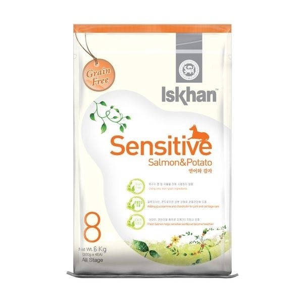 Thức Ăn Hạt Chó Nhạy Cảm Cá Hồi & Khoai Iskhan 6Kg