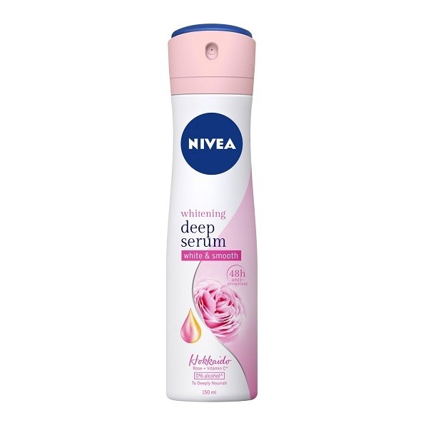 Xịt Khử Mùi Nivea Whitening Deep Hokkaido Rose 150Ml
