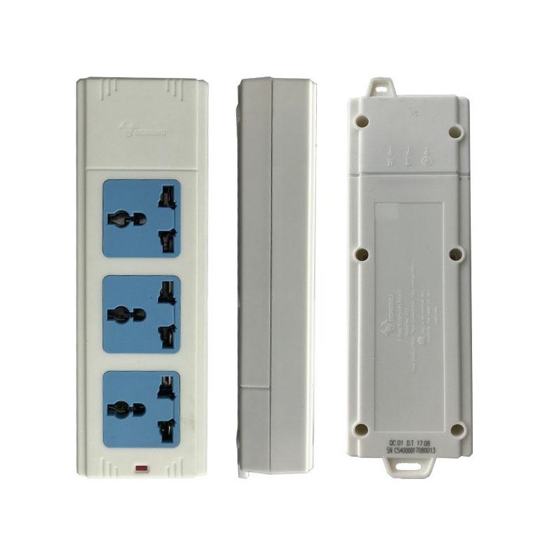 Ổ Cắm Nối Dài Gongniu 3 Lỗ 3 Chấu 2500W Gnvn413K