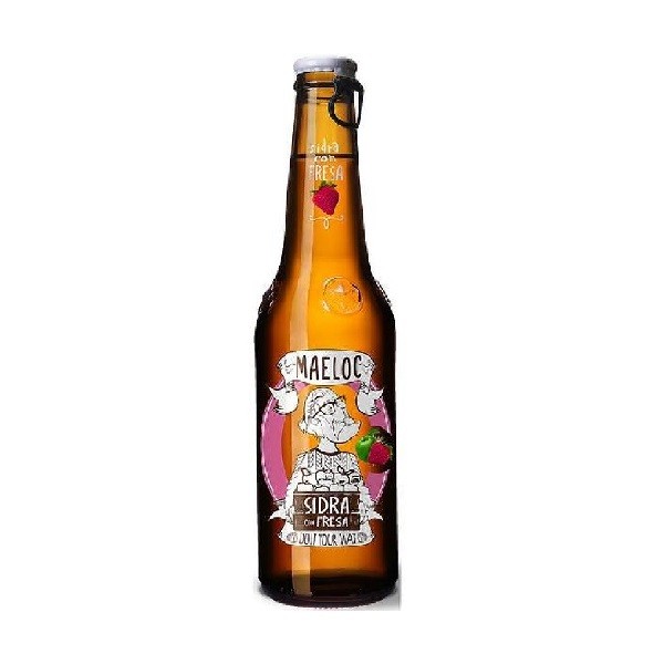 Nước Trái Cây Táo Vị Dâu Maeloc Fresa 4% Vol Chai 330Ml