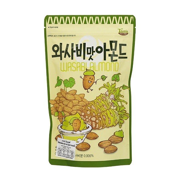 Hạt Hạnh Nhân Tẩm Vị Wasabi Toms Farm 210G
