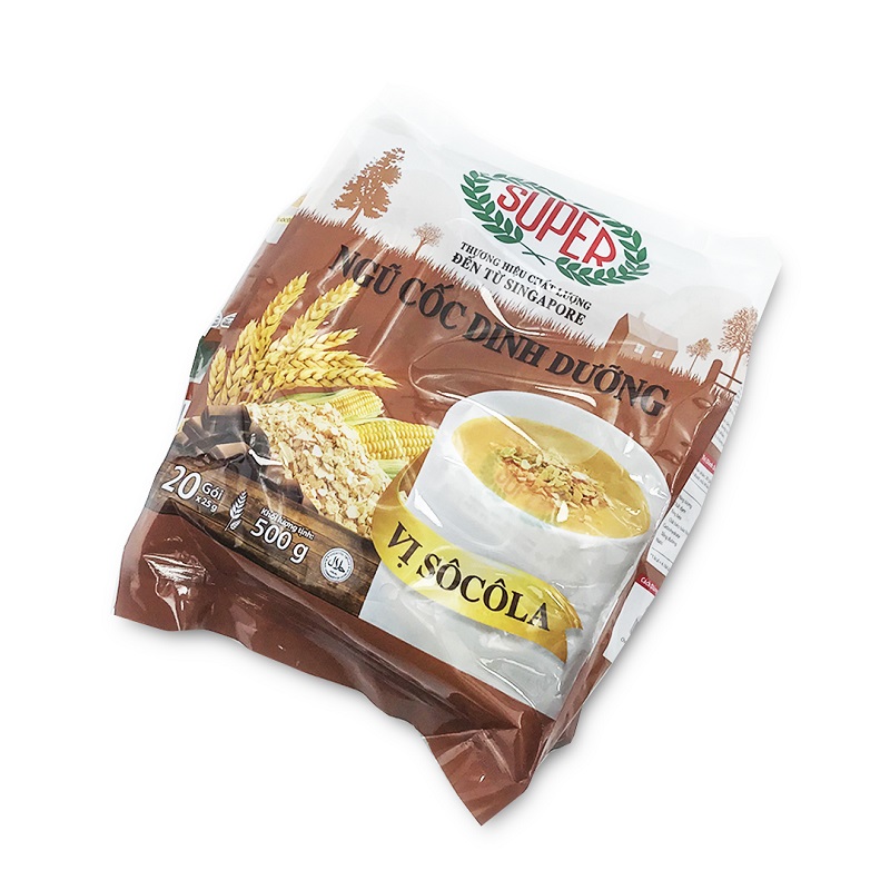 Ngũ Cốc Dinh Dưỡng Super Vị Socola 25G X 20 Gói