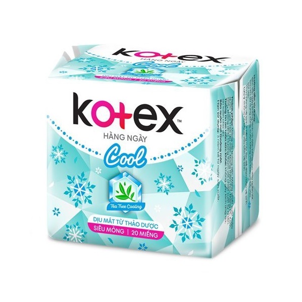Băng Vệ Sinh Kotex Hàng Ngày Cool Siêu Mỏng 20M
