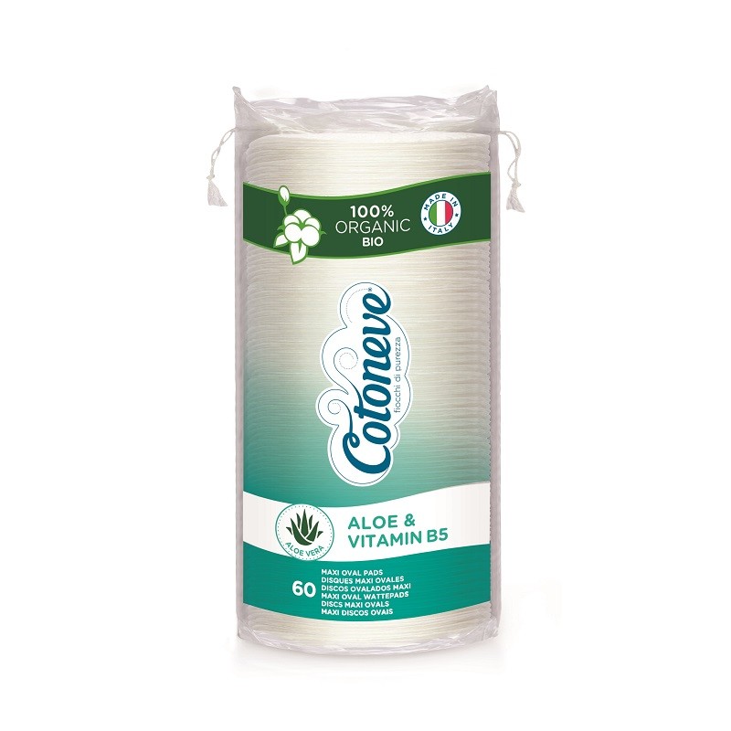 Bông Tẩy Trang Hữu Cơ Maxi Cotoneve 2 Trong 1 Aloe & Vita B5 60 Miếng