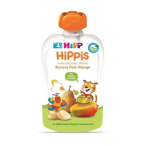 Dinh Dưỡng Trái Cây Nghiền Hippis Organic Chuối Lê Xoài 100G