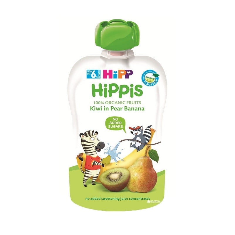 Dinh Dưỡng Trái Cây Nghiền Hippis Org Kiwi Lê Chuối 100G
