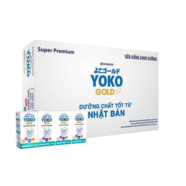 Thùng 12 Sữa Bột Pha Sẵn Vinamilk Yoko Gold 180Mlx4