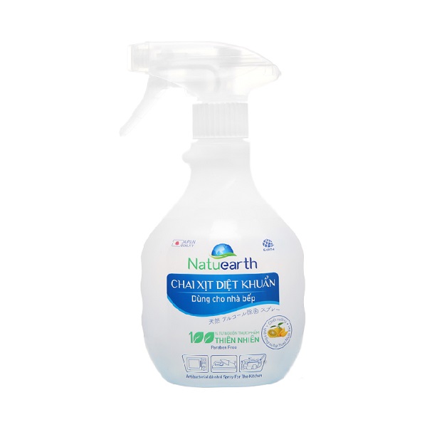 Chai Xịt Diệt Khuẩn Natuearth Dùng Cho Nhà Bếp 410Ml