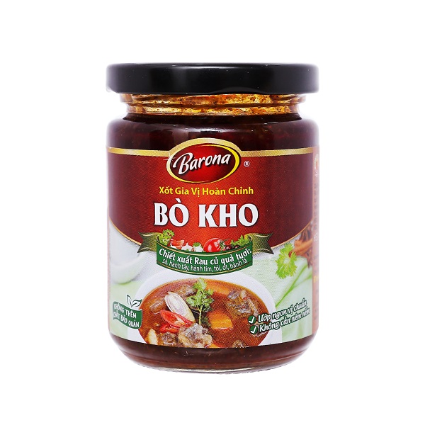 Xốt Gia Vị Hoàn Chỉnh Barona Bò Kho 250G Hũ